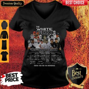 The White Sox 120th Anniversary 1900 2020 Thank You For The Memories Signatures V-neck