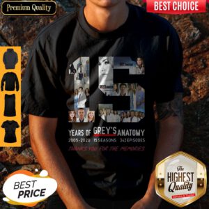 Top 15 Years Of Grey’s Anatomy Thank You For The Memories Shirt