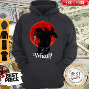 Top BLack Cat And Blood Moon What Hoodie