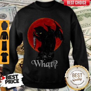 Top BLack Cat And Blood Moon What Sweatshirt