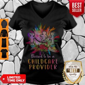 Top Children Blessed To Be A Childcare Provider V-neck