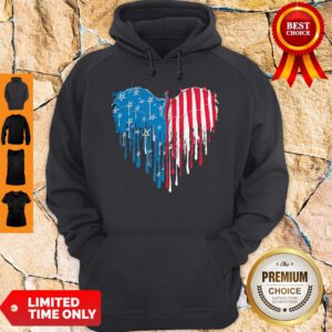 Top Dragon Heart American Flag Veteran Independence Day Hoodie