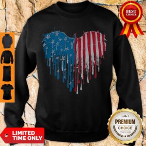 Top Dragon Heart American Flag Veteran Independence Day Sweatshirt