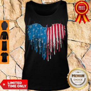 Top Dragon Heart American Flag Veteran Independence Day Tank Top
