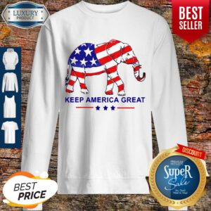 Top Keep America Great Memorial Day Elephant Sweatshirt