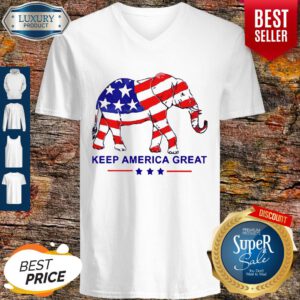Top Keep America Great Memorial Day Elephant V-neck