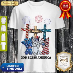 Top Yorkshire Terrier God Bless America Flag Shirt