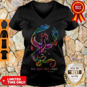 Nice Dragon Rise From Your Ashes V-neck