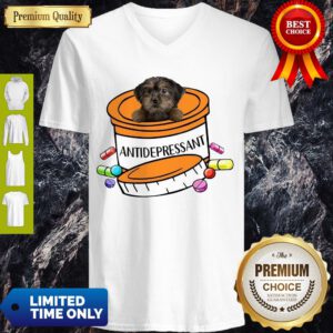 Premium Yorkiepoo Antidepressant V-neck