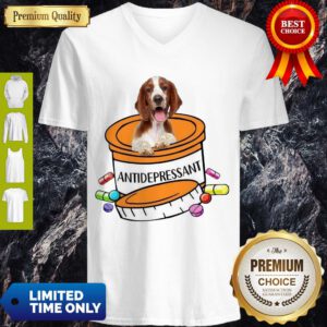 Top Welsh Springer Spaniel Antidepressant V-neck