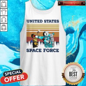 Astronaut Punch Alien In The Face United States Space Force Vintage Tank Top