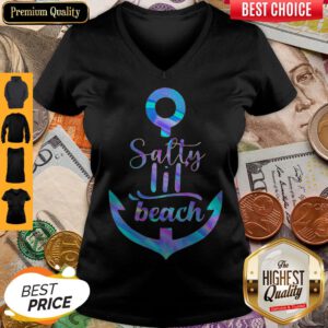 Awesome Anchor Salty Little Beach V-neck