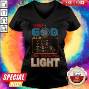 Awesome And God Said Then There Was Light Shirt Classic V-neck