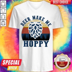 Awesome Beer Make Me Hoppy Vintage V-neck