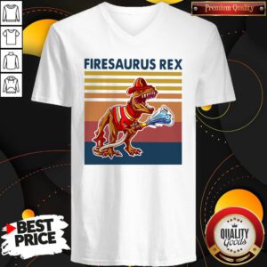 Awesome Firesausus Rex Vintage V-neck