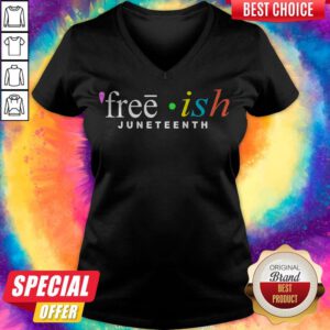 Awesome Free Ish Juneteenth V-neck
