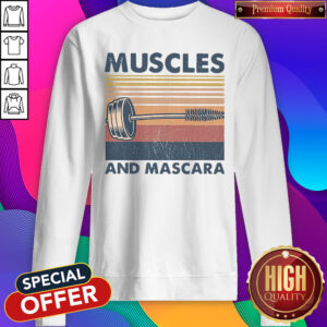 Awesome Muscles And Mascara Vintage Sweatshirt