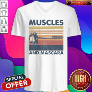 Awesome Muscles And Mascara Vintage V-neck