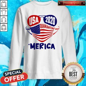 Awesome Usa 2020 4th Of July Merica Quarantine Sweatshirt