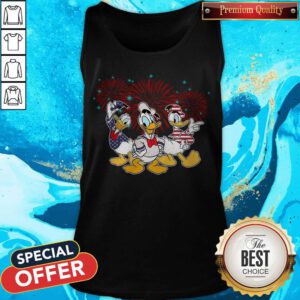 Donald Duck Happy The 4th Of July Merica American Flag Independence Day Tank Top
