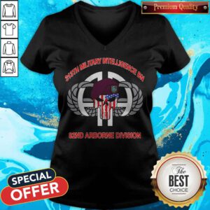 Funny 313th Military Intelligence Bn 82nd Airborne Division V-neck