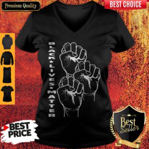 Funny Black Lives Matter Hand V-neck