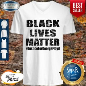 Funny Black Lives Matter #justiceforgeorgefloyd V-neck