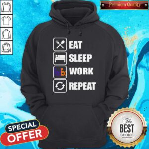 Funny Eat Sleep Work Repeat Hoodie