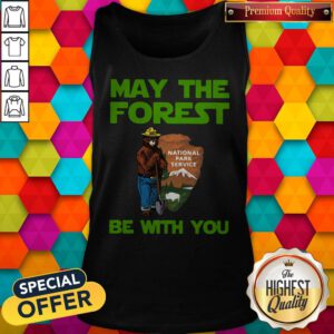 Funny Farmer Bear May The Forest Be With You Tank Top
