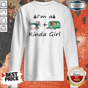 Funny I’m A Sewing And Camping Kinda Girl Sweatshirt