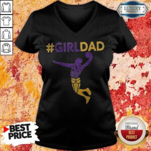 Funny Kobe Bryant Girl Dad V-neck