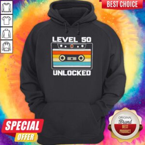 Funny Level 50th Unlocked Vintage Hoodie