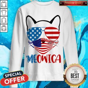 Funny Meowica 4th Of July Merica Quarantine Sweatshirt