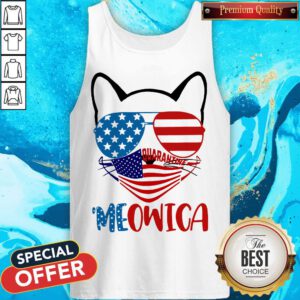 Funny Meowica 4th Of July Merica Quarantine Tank Top