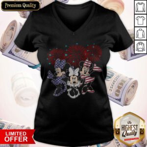 Funny Mickey Mouse Happy The 4th Of July Merica V-neck