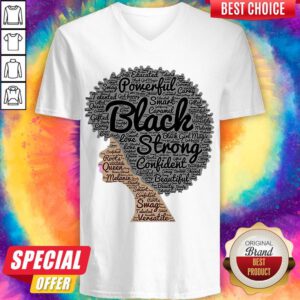 Funny Powerful Black Strong Confident Beautiful Woman V-neck