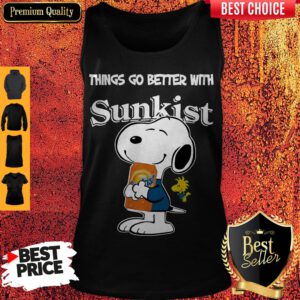 Funny Snoopy Hug Sunkist Things Go Better With Sunkist Tank Top