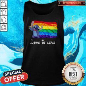 Funny Stitch LGBT Pride Love Is Love Tank Top