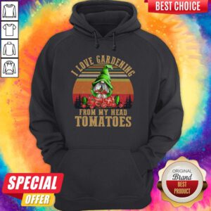 Gnomes I Love Gardening From My Head Tomatoes Vintage Hoodie