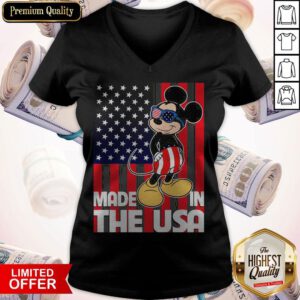 Good Mickey Mouse Made In The USA Flag Independence Day V-neck