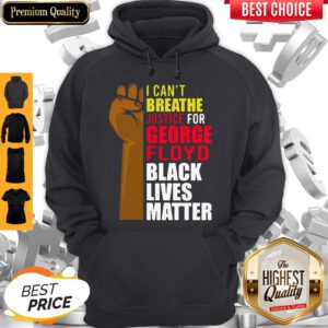I Can't Breathe Justice For George Floyd Black Lives Matter Twill Cap Hoodie
