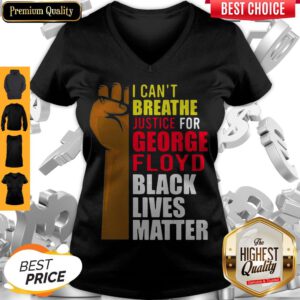 I Can't Breathe Justice For George Floyd Black Lives Matter Twill Cap V-neck