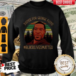 Justice For George Floyd Black Lives Matter Vintage Sunset Sweatshirt