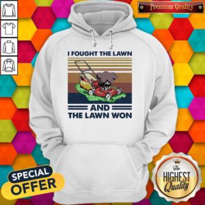 Nice I Fought The Lawn And The Lawn Won Vintage Retro Hoodie