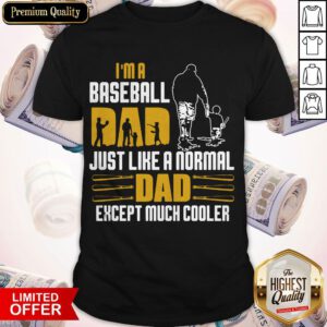 Nice I'm A Baseball Dad Just Like A Normal Dad Except Much Coller Shirt