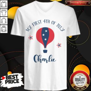 Nice My First 4th Of July Charlie V-neck