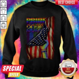 Nice Pride 2020 LGBT American Flag Hand Custom Name Sweatshirt
