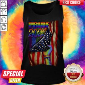 Nice Pride 2020 LGBT American Flag Hand Custom Name Tank Top