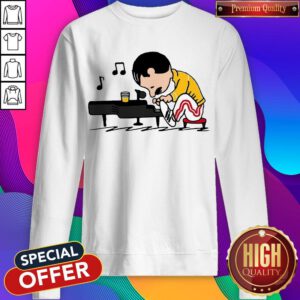Nice Queenuts Queen’s Freddie Mercury In The Style Of Peanuts Sweatshirt