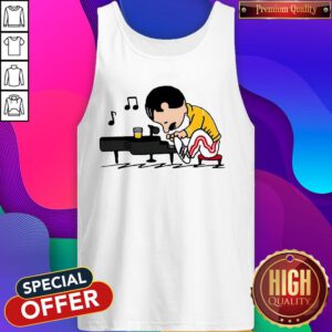 Nice Queenuts Queen’s Freddie Mercury In The Style Of Peanuts Tank Top